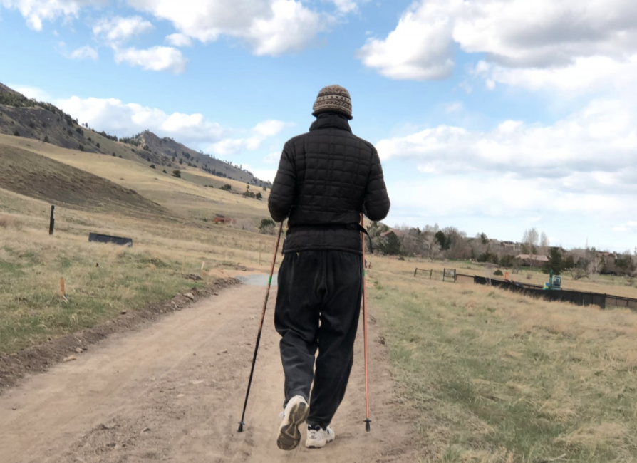 Marshall striding, Boulder, CO, 2025
